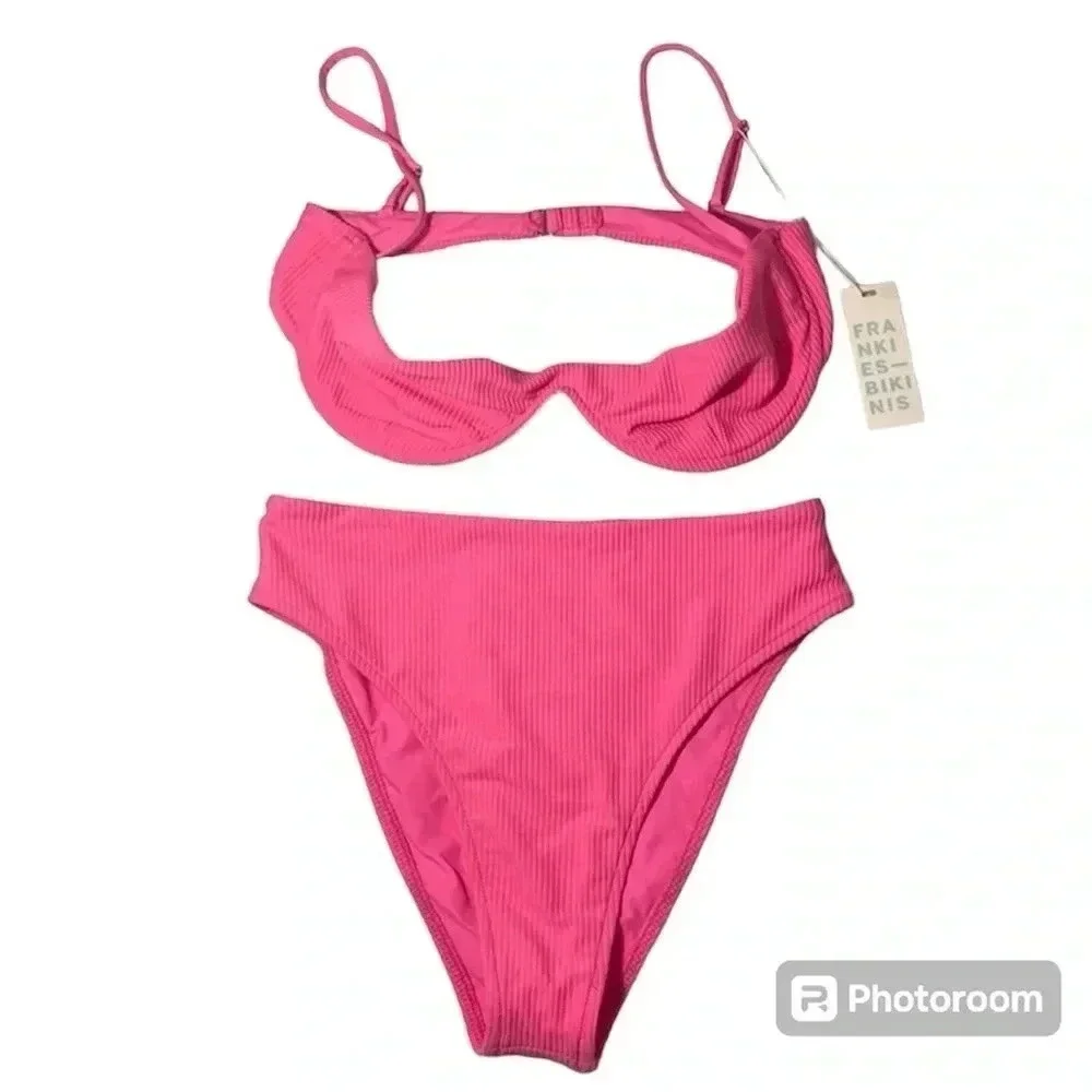 FRANKIE'S Ribbed Bikini (Tolly Underwire Top + Jenna High Waist Bottoms)